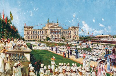 School Festival at Ipiranga by Agustín Salinas y Teruel